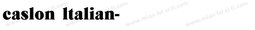 caslon ltalian字体转换